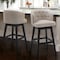 Armen Living Celine 26" Counter Height Swivel Tan Fabric and Espresso Wood Bar Stool LCCIBAESTN26 - alternate 5
